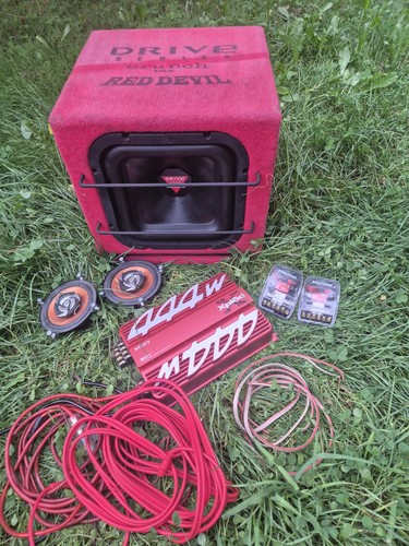 Car hifi set crunch red - car-hifi-set:,